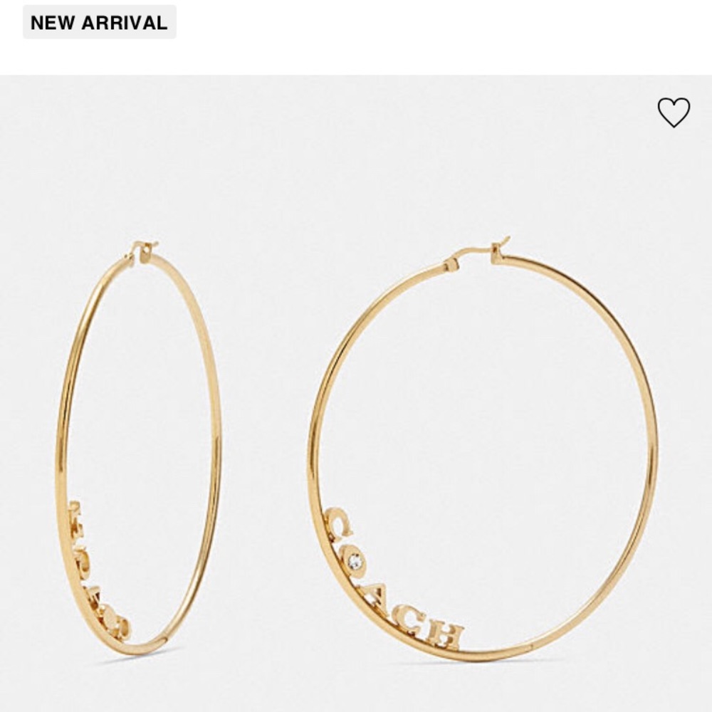 💛🔥Coach x JLo Signature Large Hoop Earrings 💛